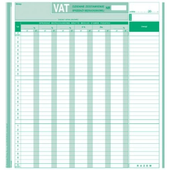 VAT - kontrolka sprzedaży 2/3 A4 418-2U
